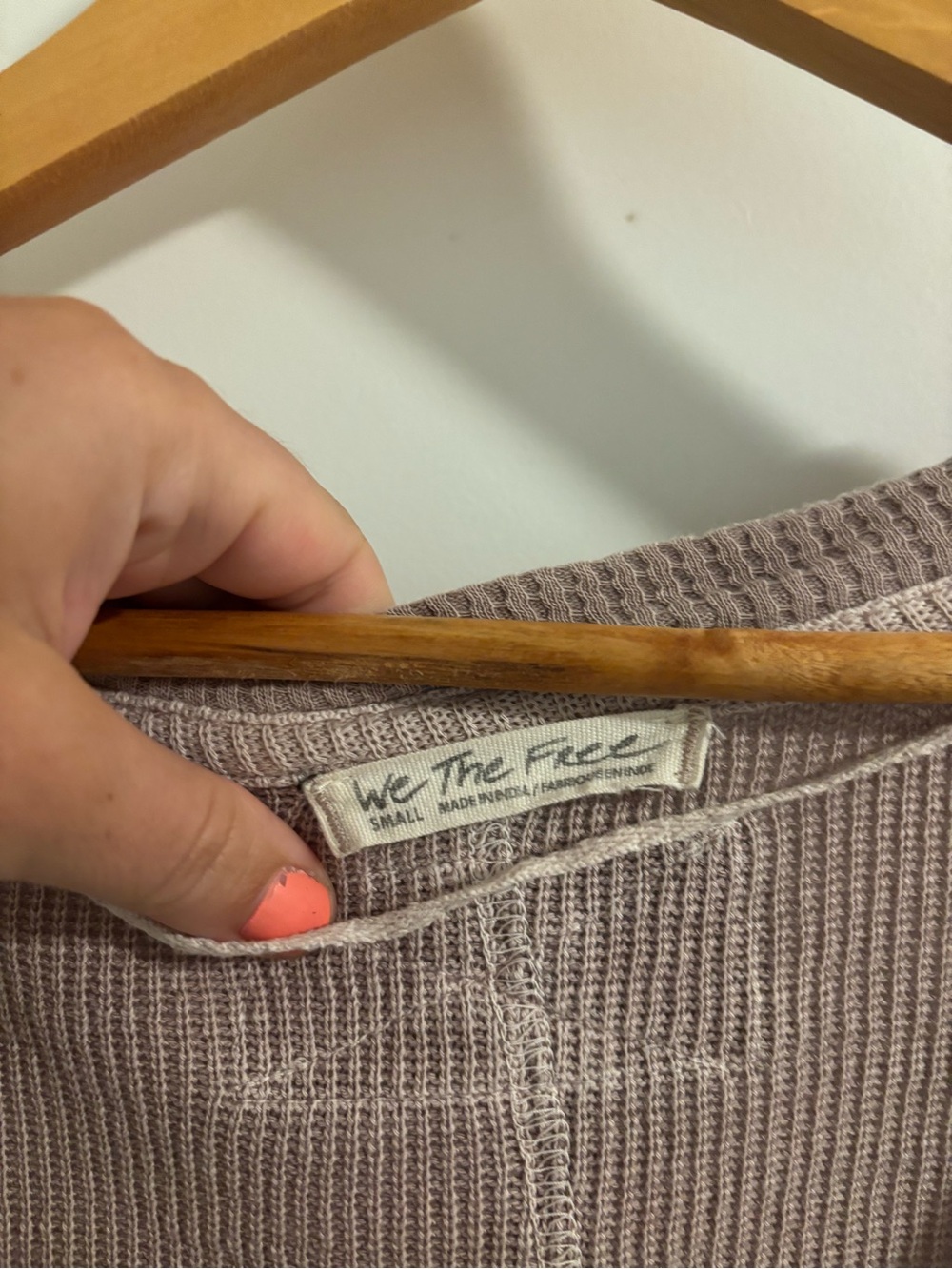FREE PEOPLE We The Free Sail Away Long-Sleeve Cotton T-Shirt Flannel Small - Picture 5 of 9